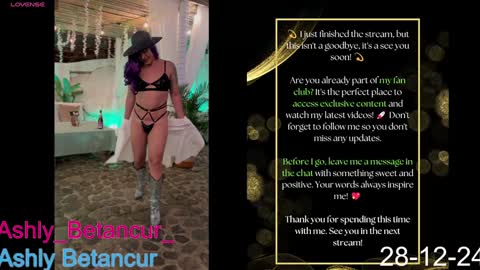 Snapshot of ashlybetancurxxx chatting on December 28, 6:06 am Ashly Betancur online show from December 28, 6:06 am