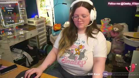Snapshot of geeky_kitten chatting on October 16, 1:22 pm Geeky Kitten Leina - online show from October 16, 1:22 pm