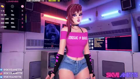 SkyeAnette online show from March 7, 2:15 am