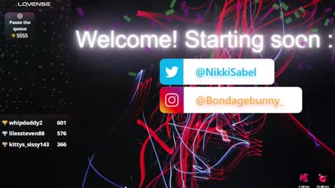 Snapshot of sufferbunny chatting on January 18, 10:28 pm Nikki Sabel online show from January 18, 10:28 pm